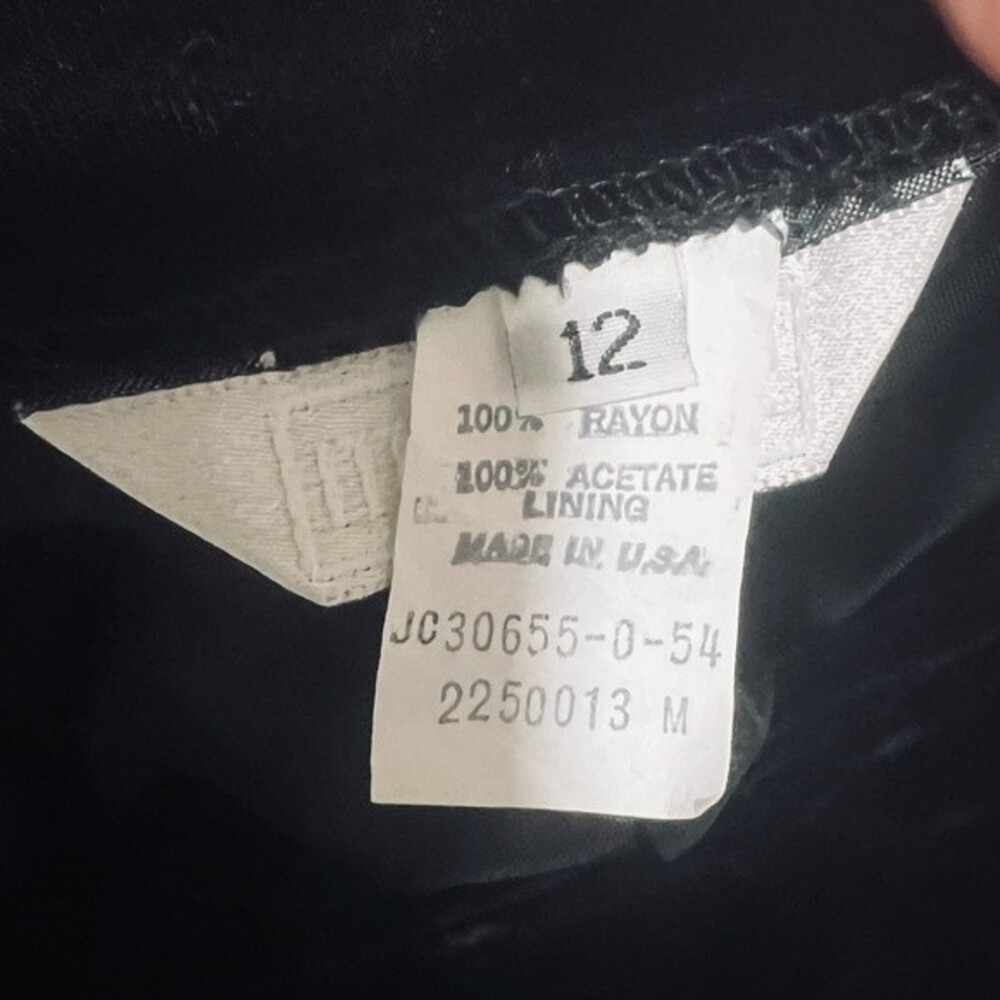 NWT Vintage Michele Black Velvet Midi Skirt in Women’s Size Small - Picture 8 of 10